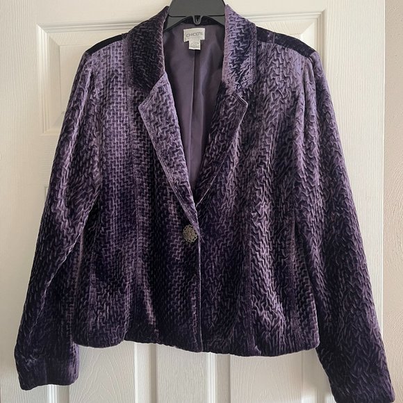 Chico's Velvet Blazer - Picture 1 of 5